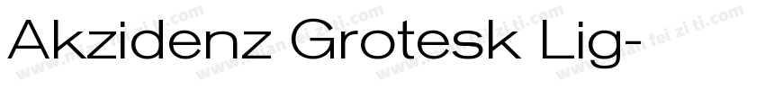 Akzidenz Grotesk Lig字体转换